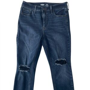 Old Navy Rockstar Super Skinny Jeans Ripped Knees Secret Slim Pockets Woman's 8